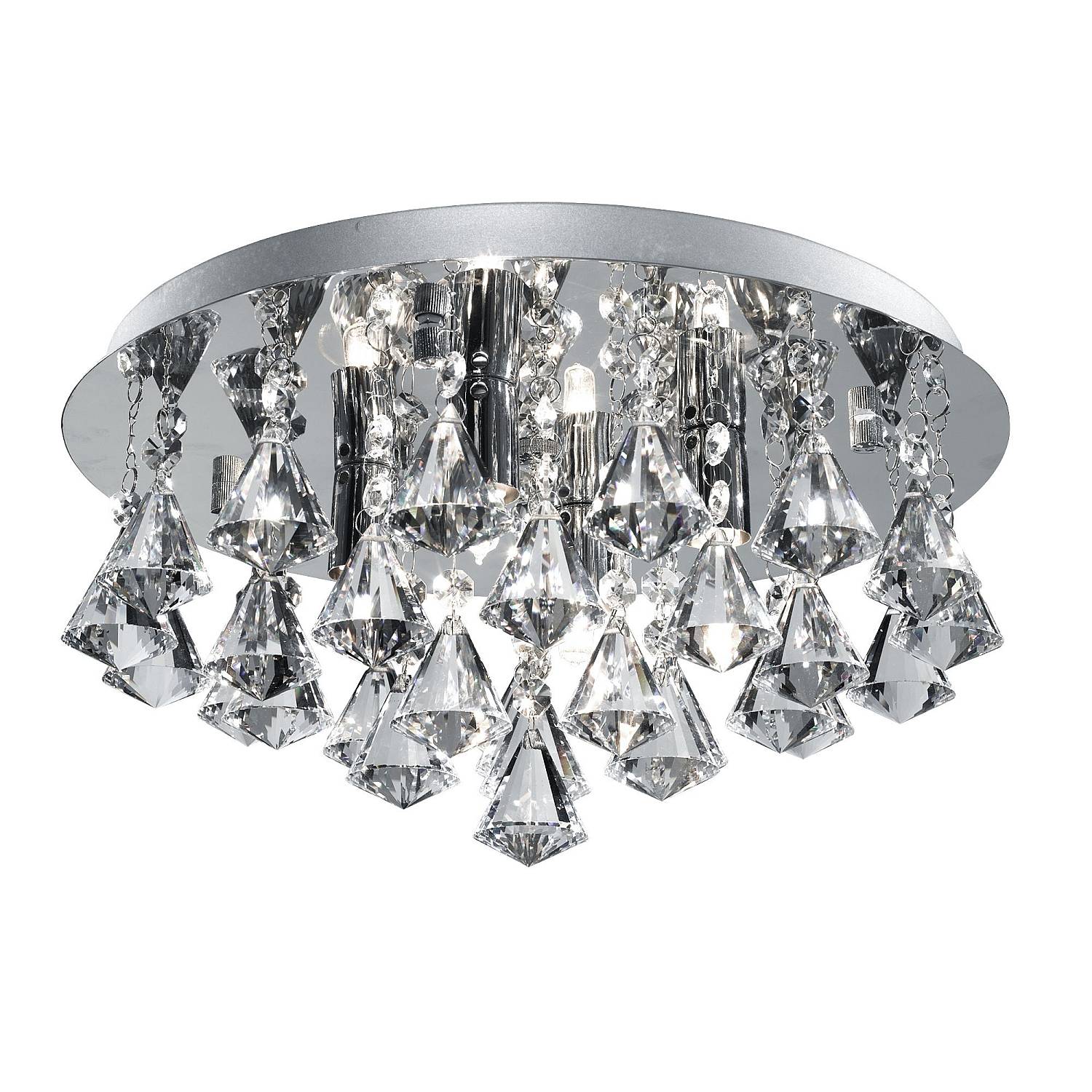 Plafoniera Classica Hanna Acciaio Cromo Alluminio 4 Luci G9 3304-4CC
