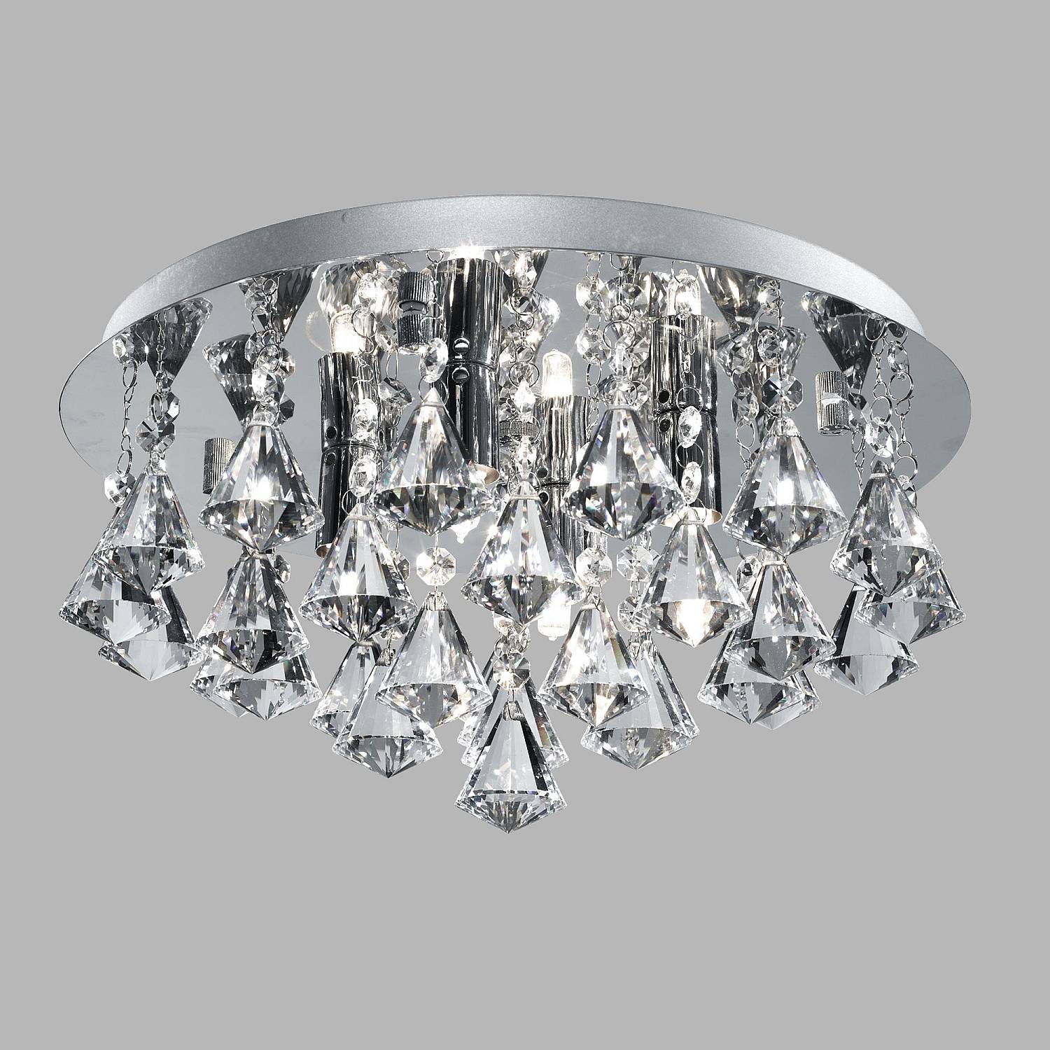 Plafoniera Classica Hanna Acciaio Cromo Alluminio 4 Luci G9 3304-4CC