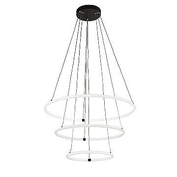 Lampadario Moderno Revolve Acciaio Bianco Policarbonato Nero Led 59,81W 3000K
