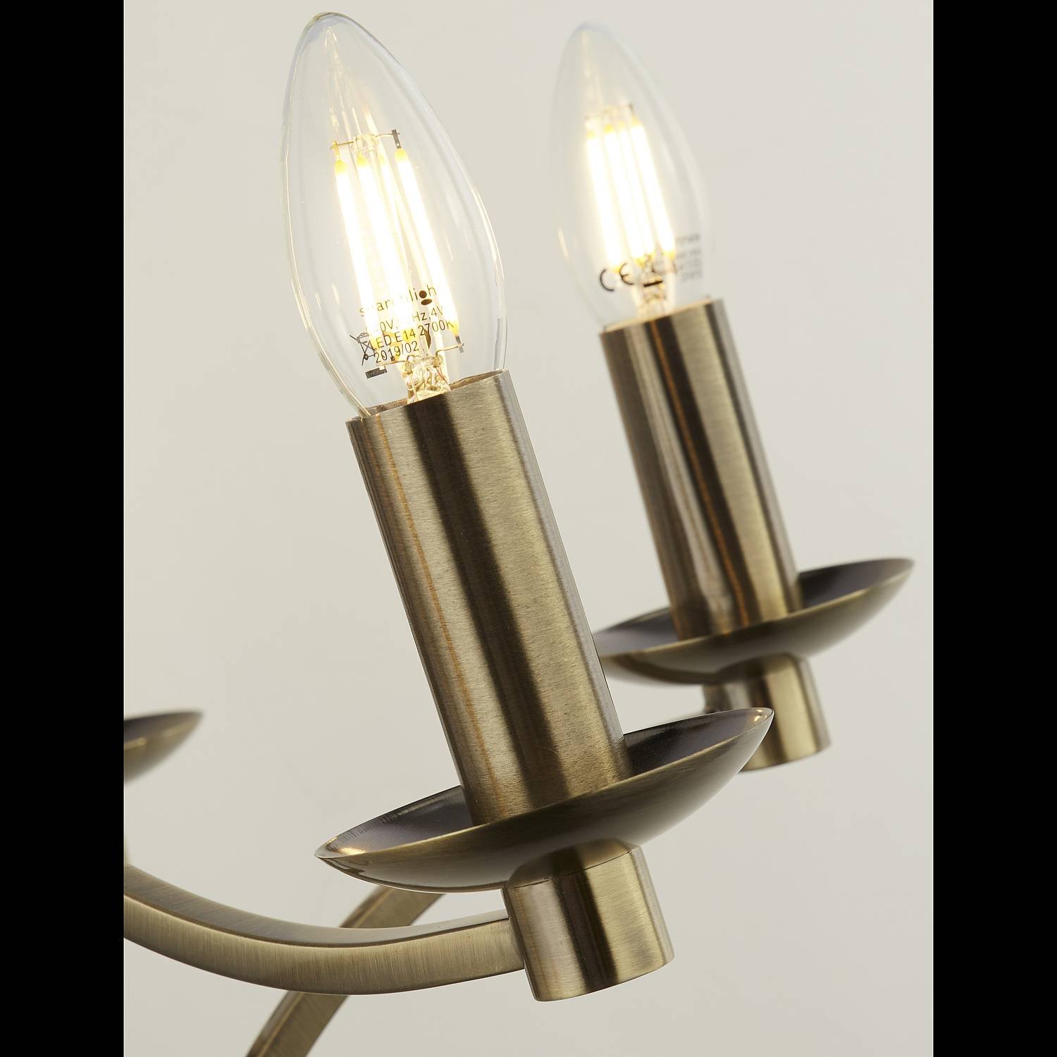 Lampadario Industrial-Nordico Ascot Acciaio Ottone 6 Luci E14 41312-6AB