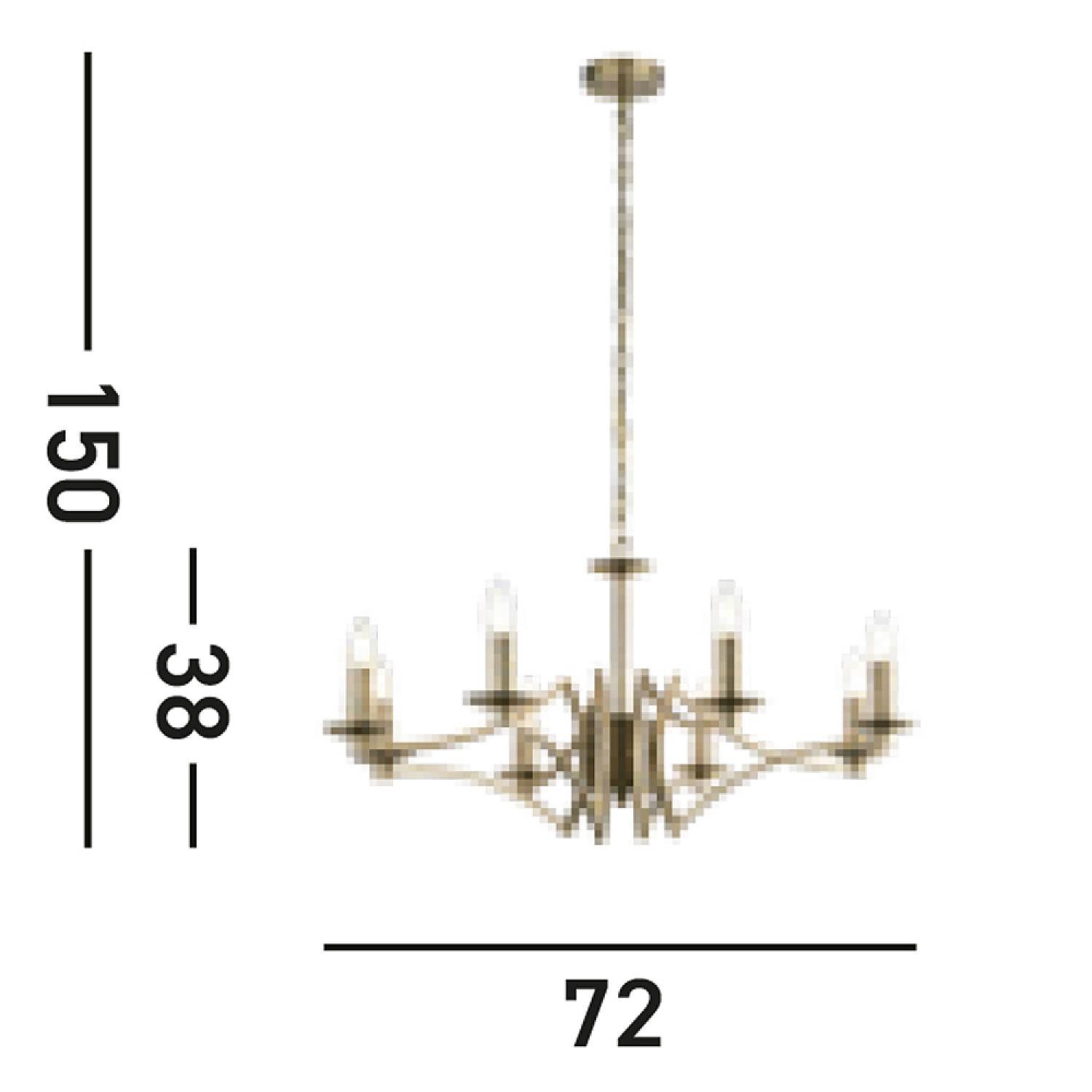 Lampadario Industrial-Nordico Ascot Acciaio Ottone 8 Luci E14 41312-8AB