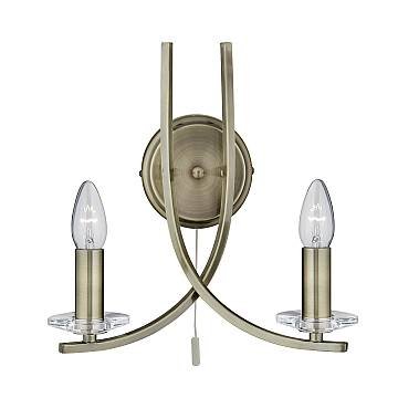 Applique Industrial-Nordico Ascona Acciaio Ottone Vetro 2 Luci E14 Applique Industrial-Nordico Ascona Acciaio Ottone Vetro 2 Luci E14