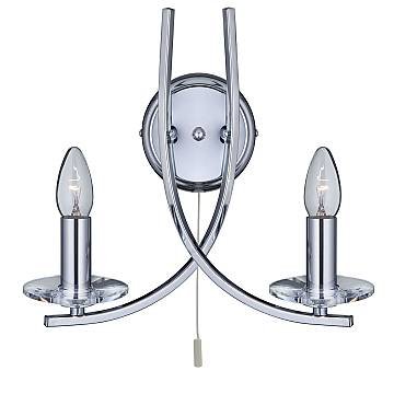 Applique Industrial-Nordico Ascona Acciaio Cromo Vetro 2 Luci E14 Applique Industrial-Nordico Ascona Acciaio Cromo Vetro 2 Luci E14
