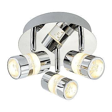 Plafoniera Contemporanea Bolle Acciaio Cromo Policarbonato Led 16W 3000K Plafoniera Contemporanea Bolle Acciaio Cromo Policarbonato Led 16W 3000K