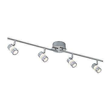 Plafoniera Contemporanea Bolle Acciaio Cromo Policarbonato Led 21,2W 3000K Plafoniera Contemporanea Bolle Acciaio Cromo Policarbonato Led 21,2W 3000K