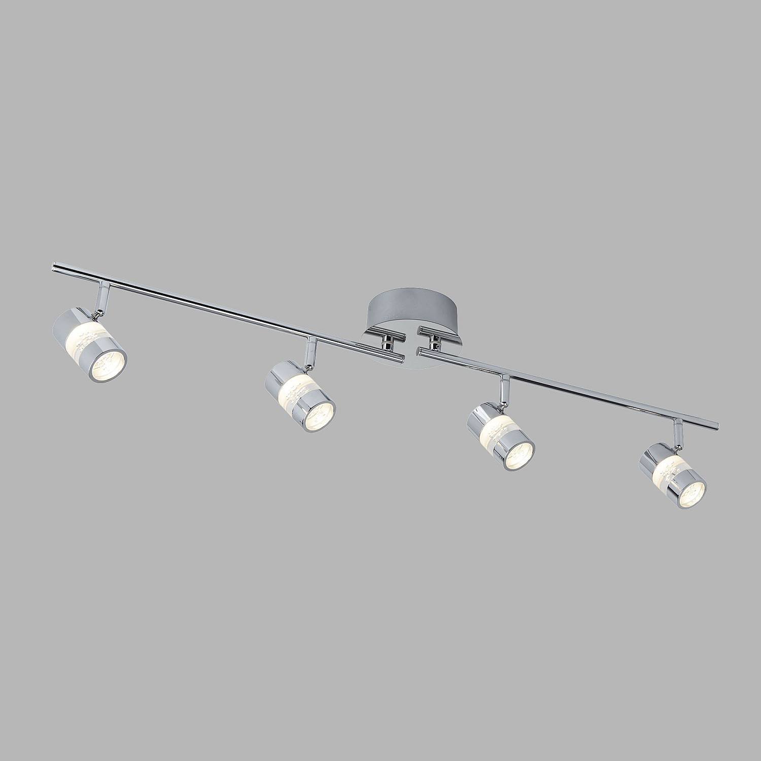 Plafoniera Contemporanea Bolle Acciaio Cromo Policarbonato Led 21,2W 3000K 4414CC