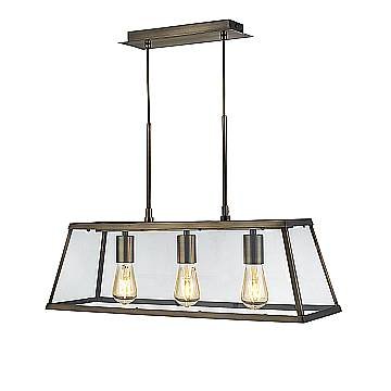 Lampadario Contemporaneo Viaggiatore Acciaio Ottone Vetro 3 Luci E27 Lampadario Contemporaneo Viaggiatore Acciaio Ottone Vetro 3 Luci E27