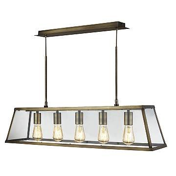 Lampadario Contemporaneo Viaggiatore Acciaio Ottone Vetro Trasparente 5 Luci E27 Lampadario Contemporaneo Viaggiatore Acciaio Ottone Vetro Trasparente 5 Luci E27