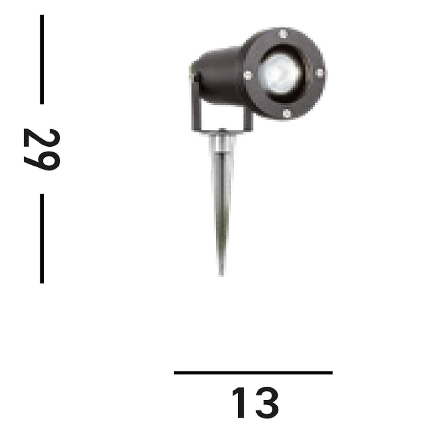 Applique Da Esterno Moderna Spikey Alluminio Nero Vetro 1 Luce Gu10 5001BK-LED