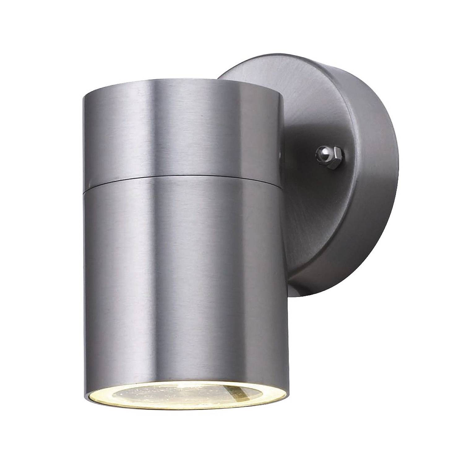 Applique Moderna Metro Acciaio Argento Vetro Trasparente 1 Luce Gu10 5008-1-LED