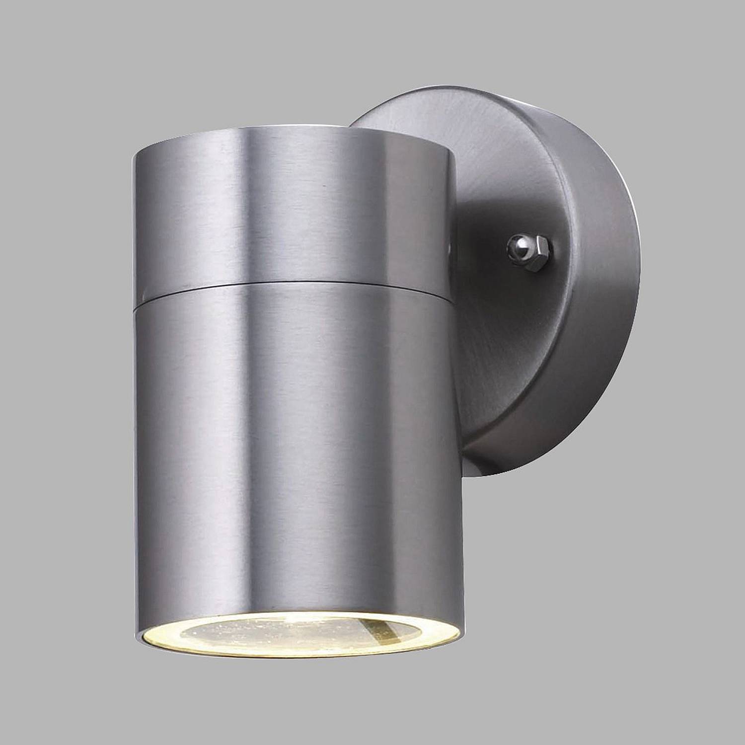 Applique Moderna Metro Acciaio Argento Vetro Trasparente 1 Luce Gu10 5008-1-LED