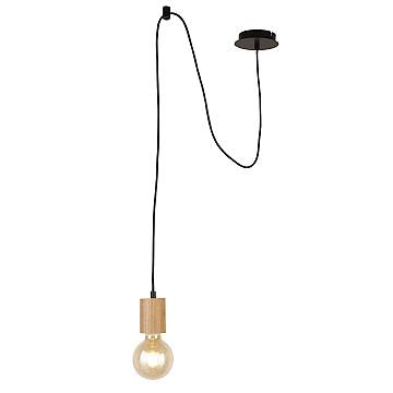 Sospensione Industrial-Nordico Spinoso Acciaio Nero Marrone 1 Luce E27 Sospensione Industrial-Nordico Spinoso Acciaio Nero Marrone 1 Luce E27