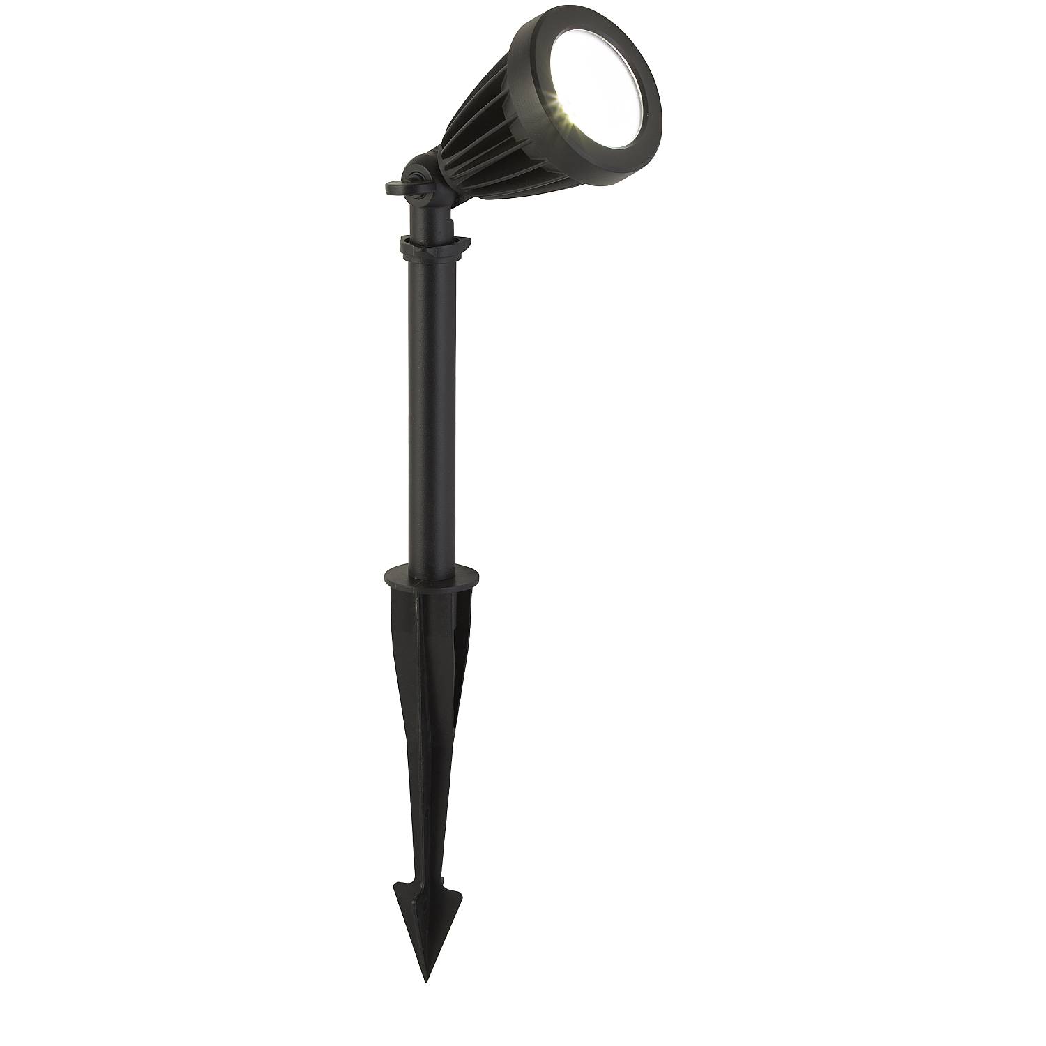 Faretto Picchetto Moderno Spikey Alluminio Nero Vetro Trasparente Led 12W 5000K 51621BK
