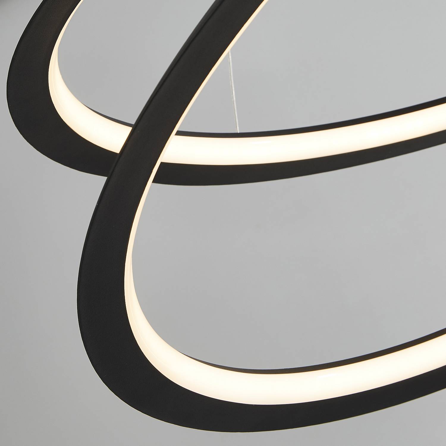 Lampadario Moderno Vortice Ii Acciaio Nero Silicone Bianco Led 41,13W 3000K 51871-1BK