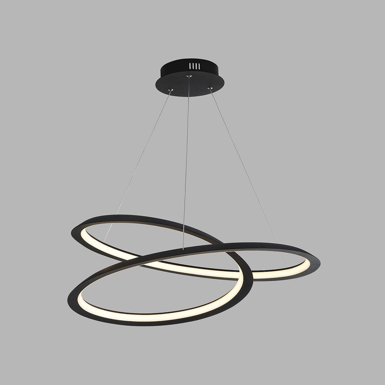 Lampadario Moderno Vortice Ii Acciaio Nero Silicone Bianco Led 41,13W 3000K 51871-1BK