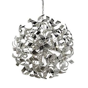 Lampadario Contemporaneo Riccioli Acciaio Cromo 6 Luci G9 Lampadario Contemporaneo Riccioli Acciaio Cromo 6 Luci G9