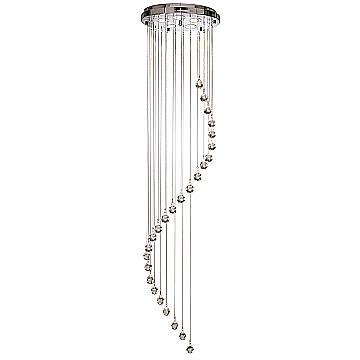 Sospensione Contemporanea Corrider Acciaio Cromo Vetro 1 Luce Gu10