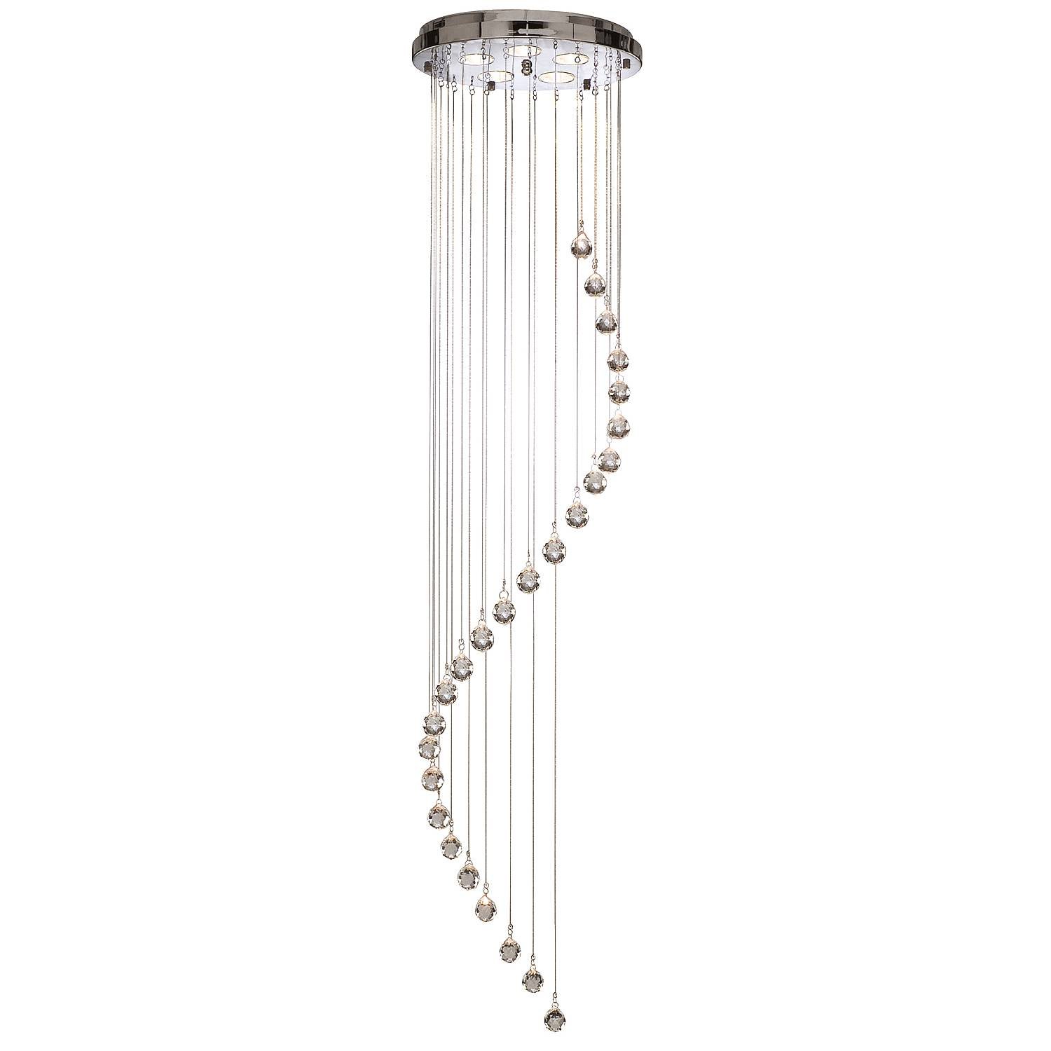 Sospensione Contemporanea Corrider Acciaio Cromo Vetro 1 Luce Gu10 5742CC