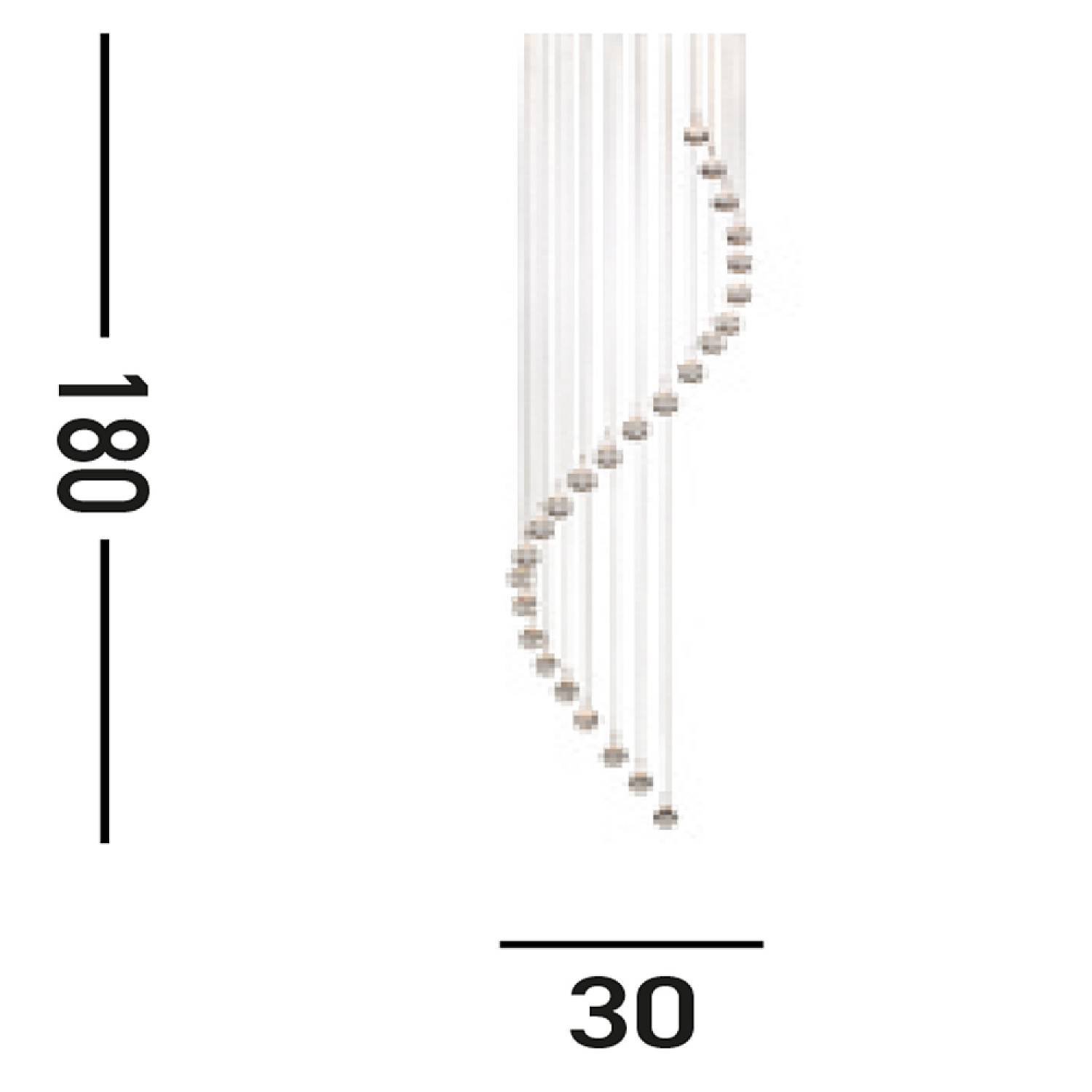 Sospensione Contemporanea Corrider Acciaio Cromo Vetro 1 Luce Gu10 5742CC