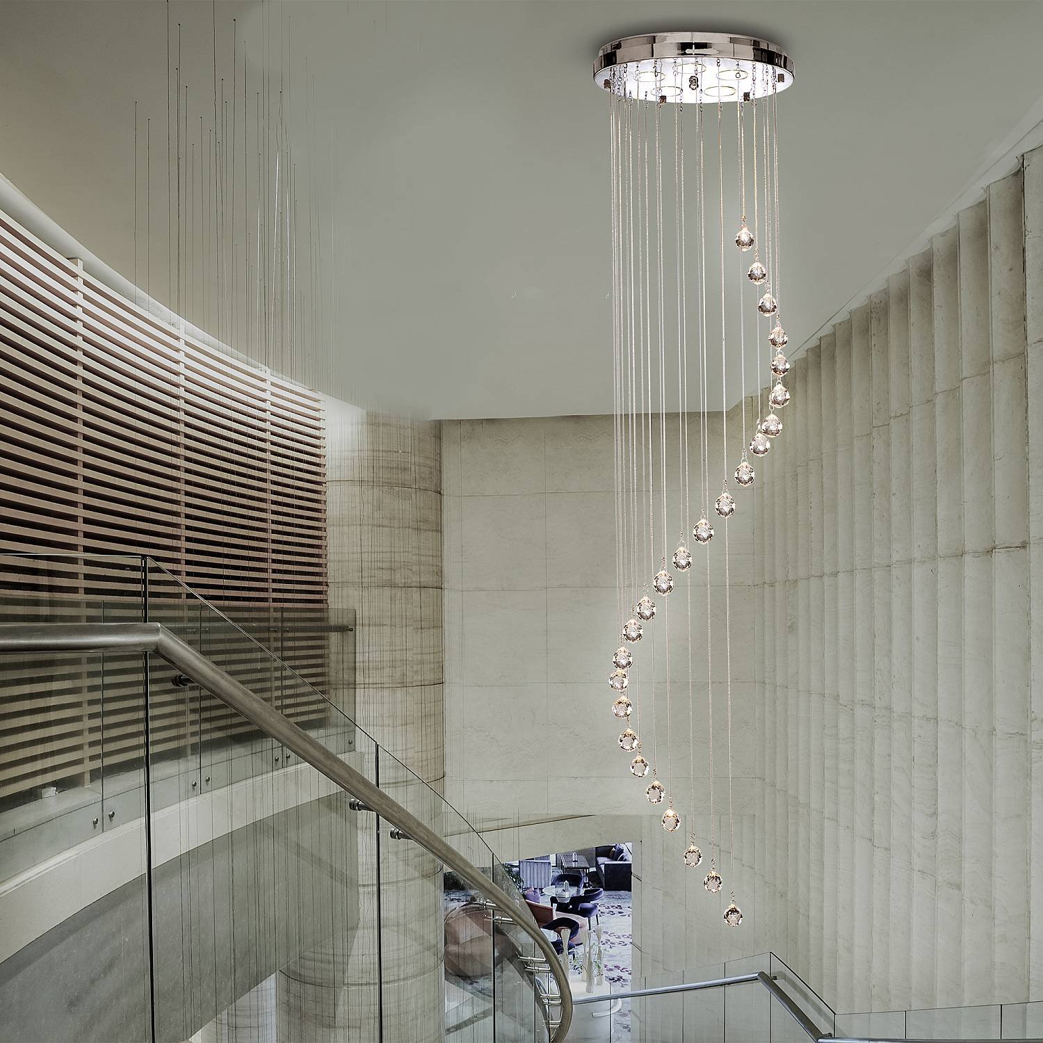 Sospensione Contemporanea Corrider Acciaio Cromo Vetro 1 Luce Gu10 5742CC