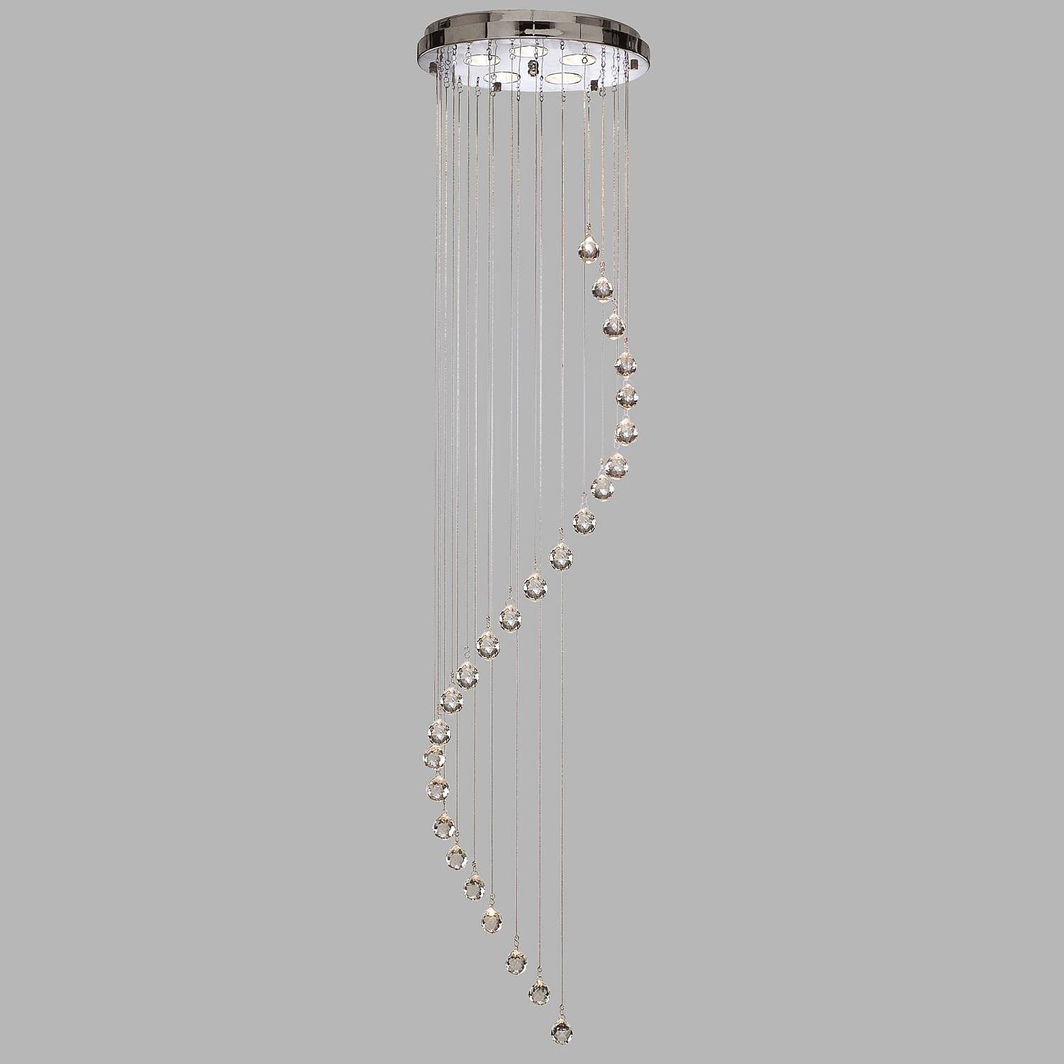 Sospensione Contemporanea Corrider Acciaio Cromo Vetro 1 Luce Gu10 5742CC