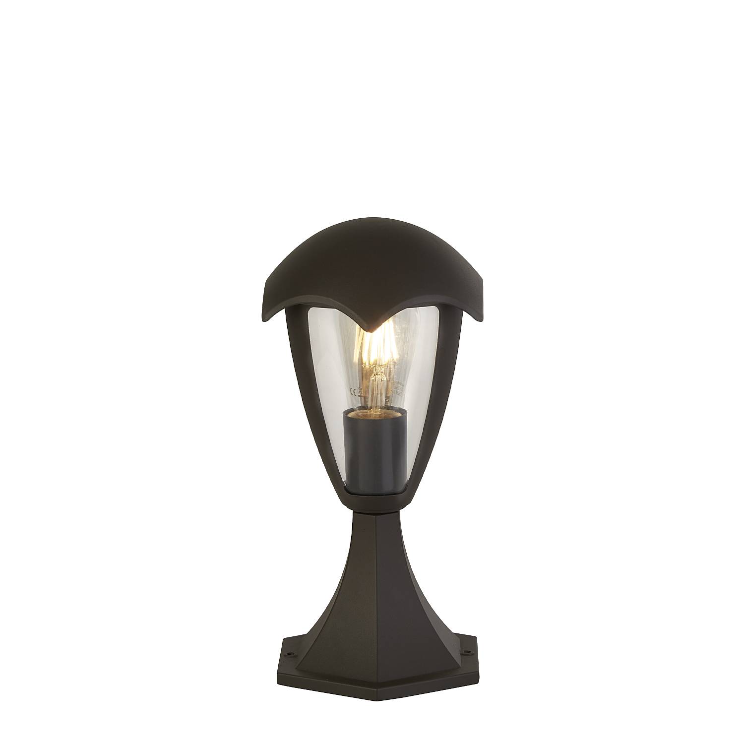 Paletto Campanula Alluminio Grigio Policarbonato Trasparente 1 Luce E27 30Cm 57892-300