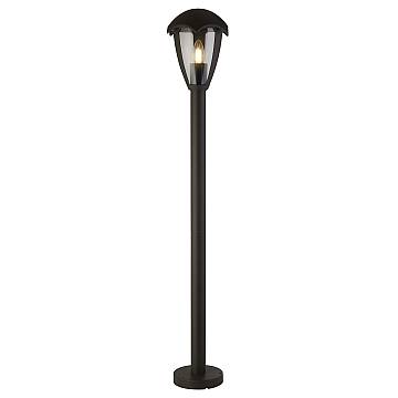 Paletto Campanula Alluminio Grigio Policarbonato Trasparente 1 Luce E27 97Cm Paletto Campanula Alluminio Grigio Policarbonato Trasparente 1 Luce E27 97Cm