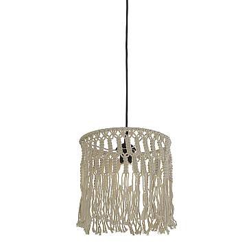 Sospensione Industrial-Nordico Bahamas Acciaio Bianco Tessuto 1 Luce E27 Sospensione Industrial-Nordico Bahamas Acciaio Bianco Tessuto 1 Luce E27