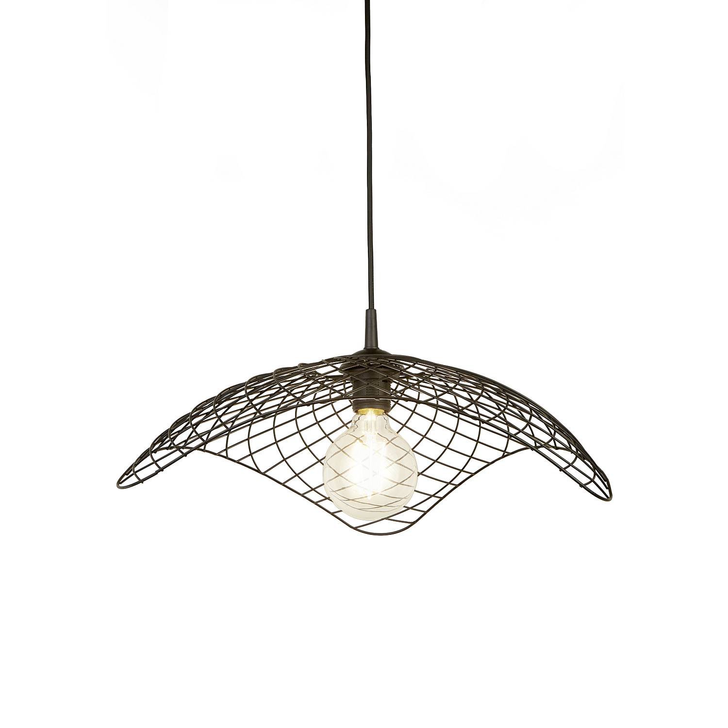 Sospensione Industrial-Nordico Parachute Acciaio Nero 1 Luce E27 60514CW