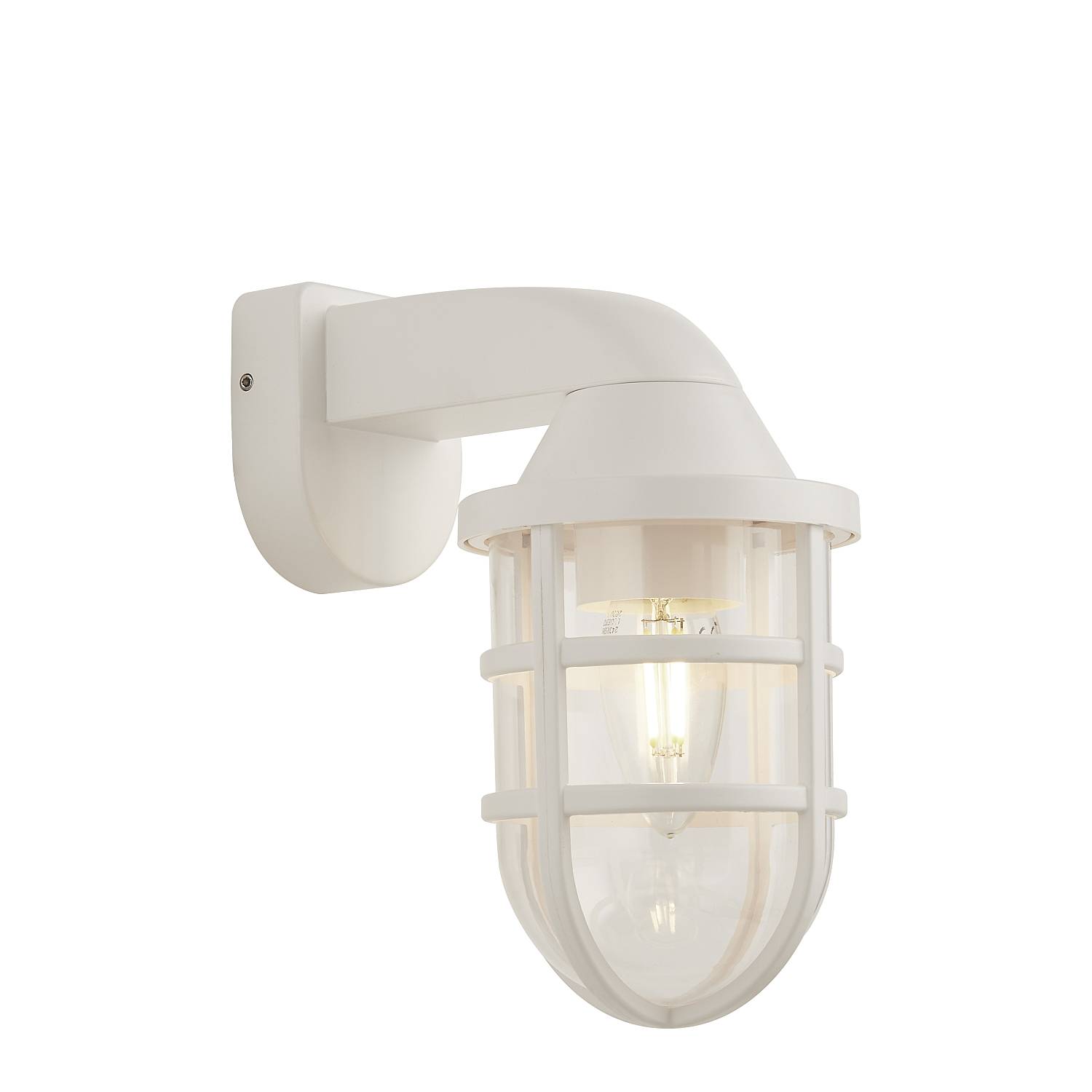 Applique Contemporanea Mare Policarbonato Bianco Trasparente 1 Luce E27 61133WH