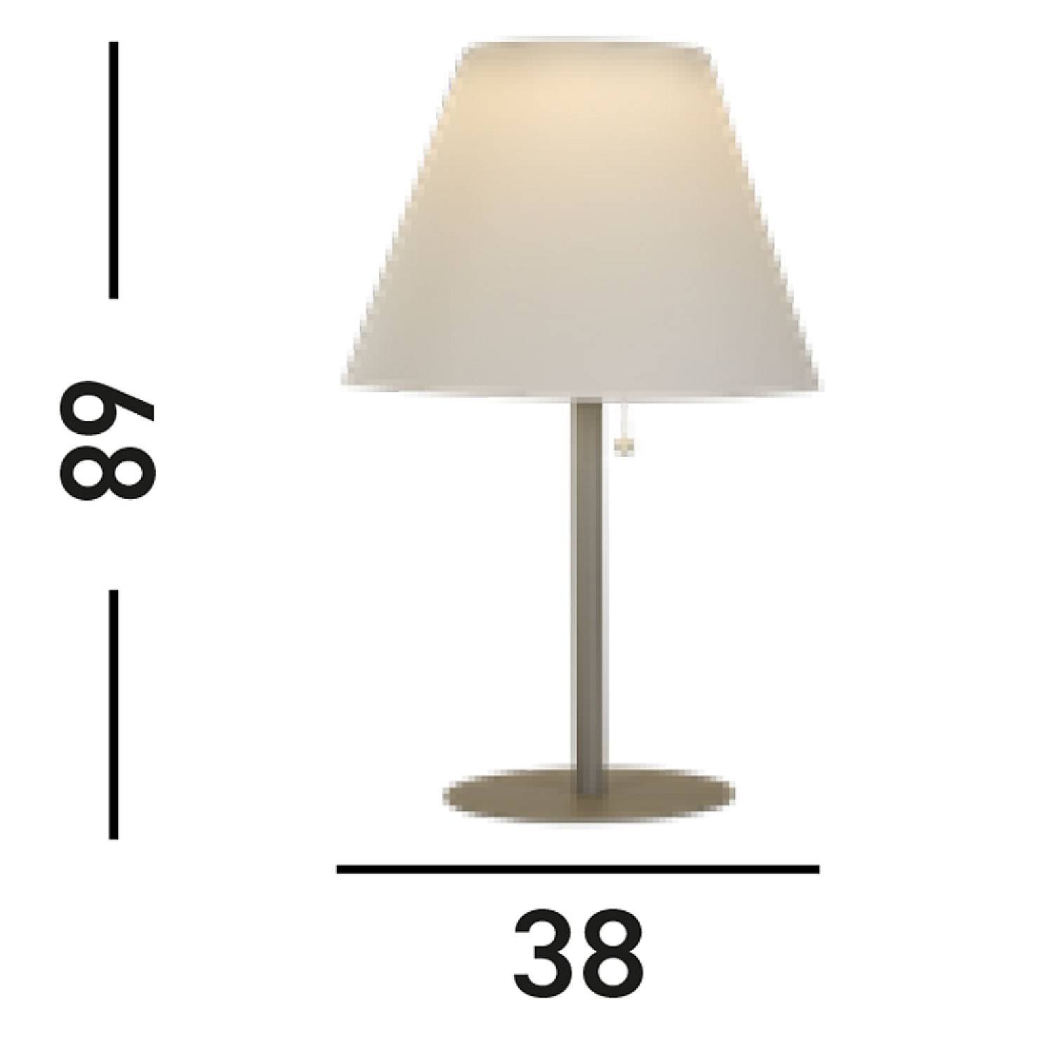 Lampada Da Scrivania Contemporanea Venezia Acciaio Argento Bianco Led 1,6W 0K 61203SI
