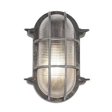 Plafoniera Esterno Vintage - Decò Paratia Alluminio Nero Trasparente 1 Luce E27