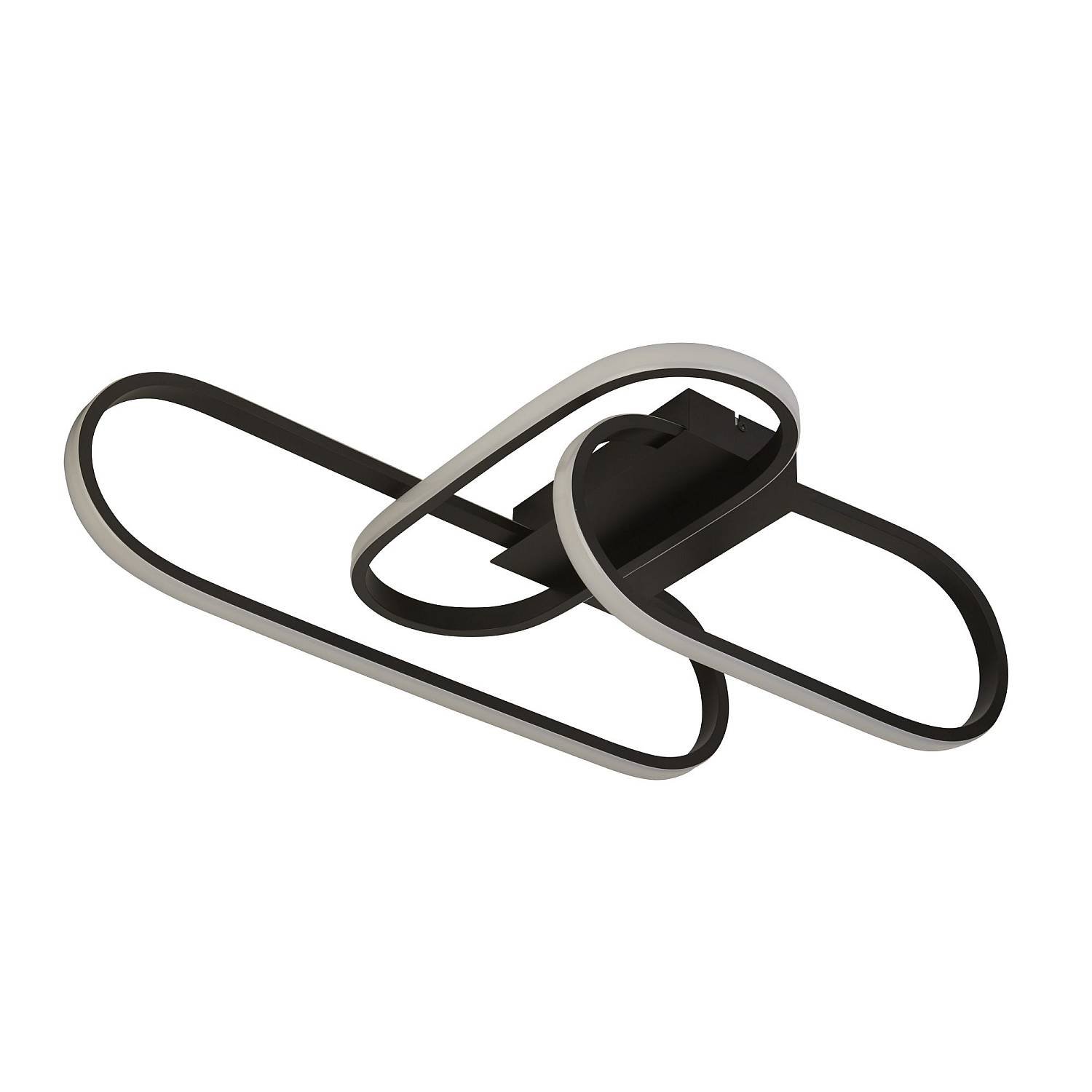 Plafoniera Moderno Clip Acciaio Bianco Nero Led 36,73W 3000 - 4500 - 6500K 61774BK