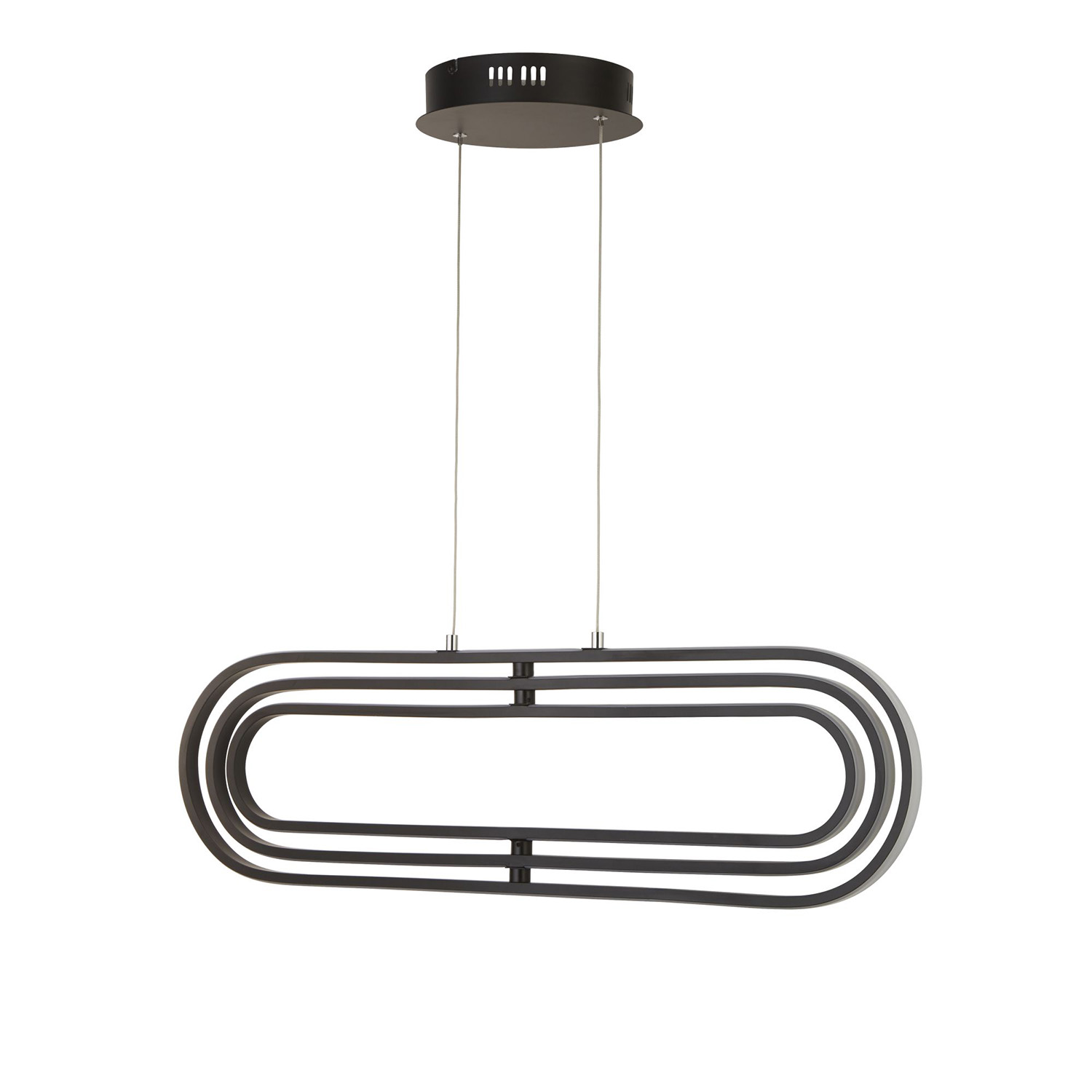 Lampadario Moderno Clip Acciaio Bianco Nero Led 52,44W 3000 - 4500 - 6500K 61775BK