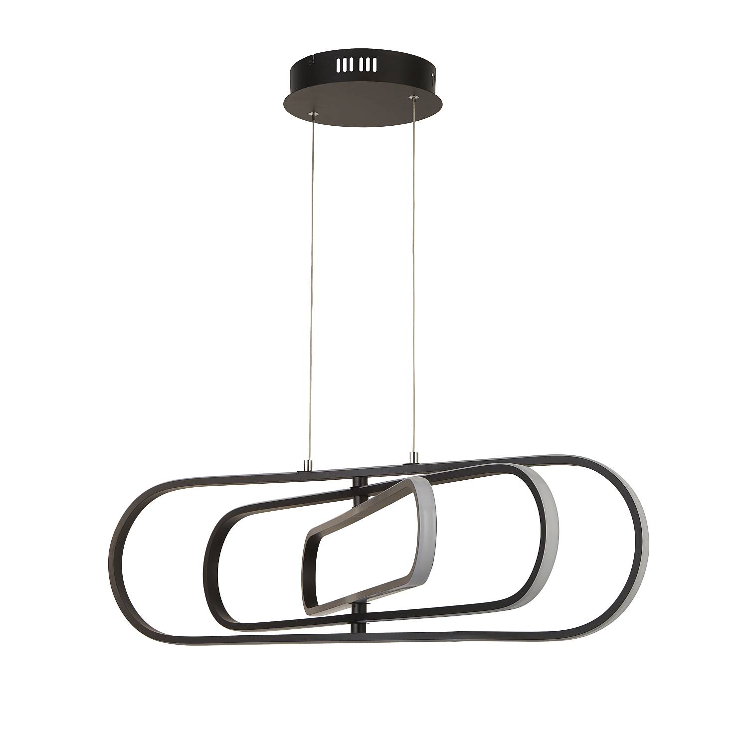 Lampadario Moderno Clip Acciaio Bianco Nero Led 52,44W 3000 - 4500 - 6500K 61775BK