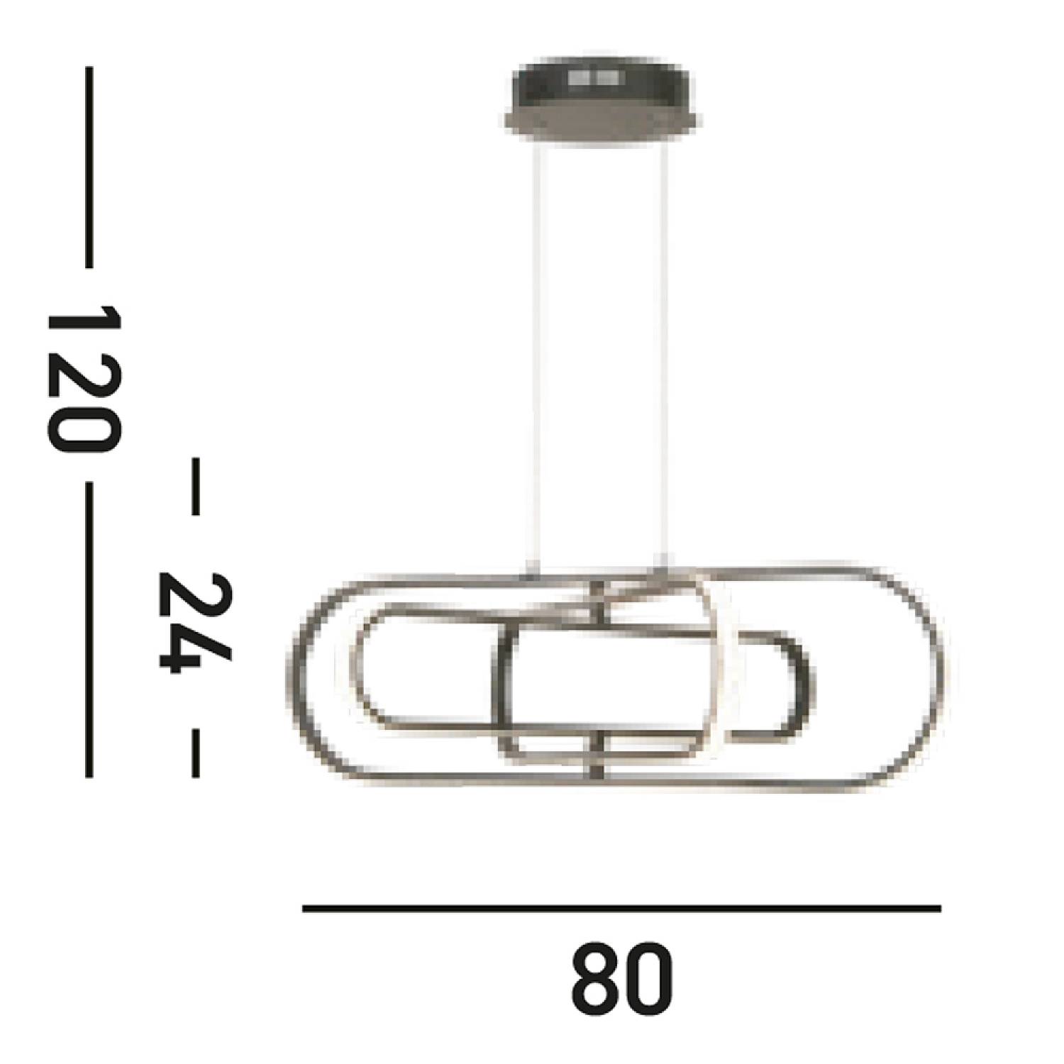 Lampadario Moderno Clip Acciaio Bianco Nero Led 52,44W 3000 - 4500 - 6500K 61775BK