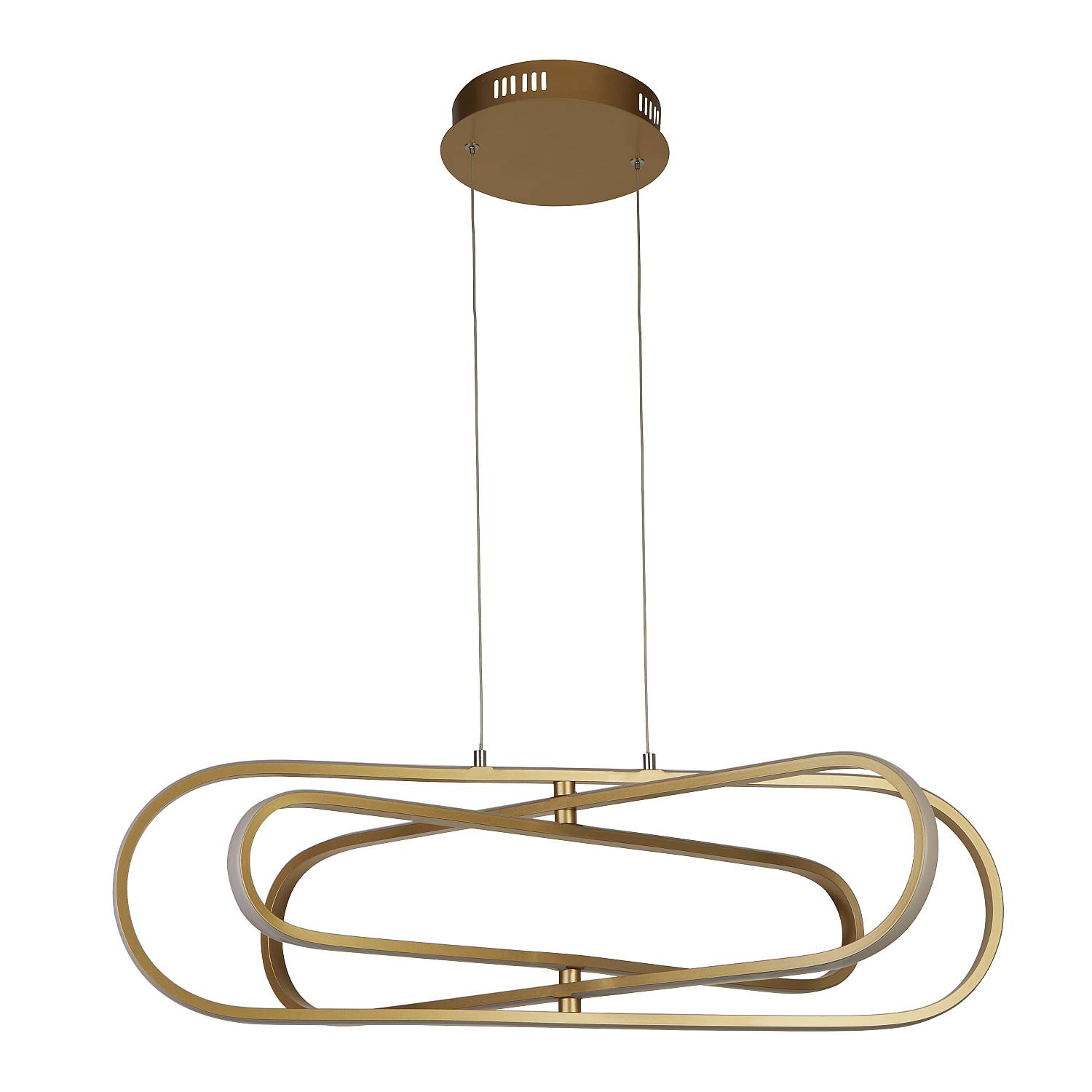 Lampadario Moderno Clip Acciaio Oro Bianco Led 52,51W 3000 - 4500 - 6500K 61775GO