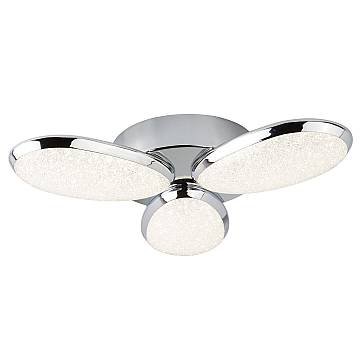 Plafoniera Moderno Lori Acciaio Cromo Vetro Trasparente Led 8W 4000K Plafoniera Moderno Lori Acciaio Cromo Vetro Trasparente Led 8W 4000K