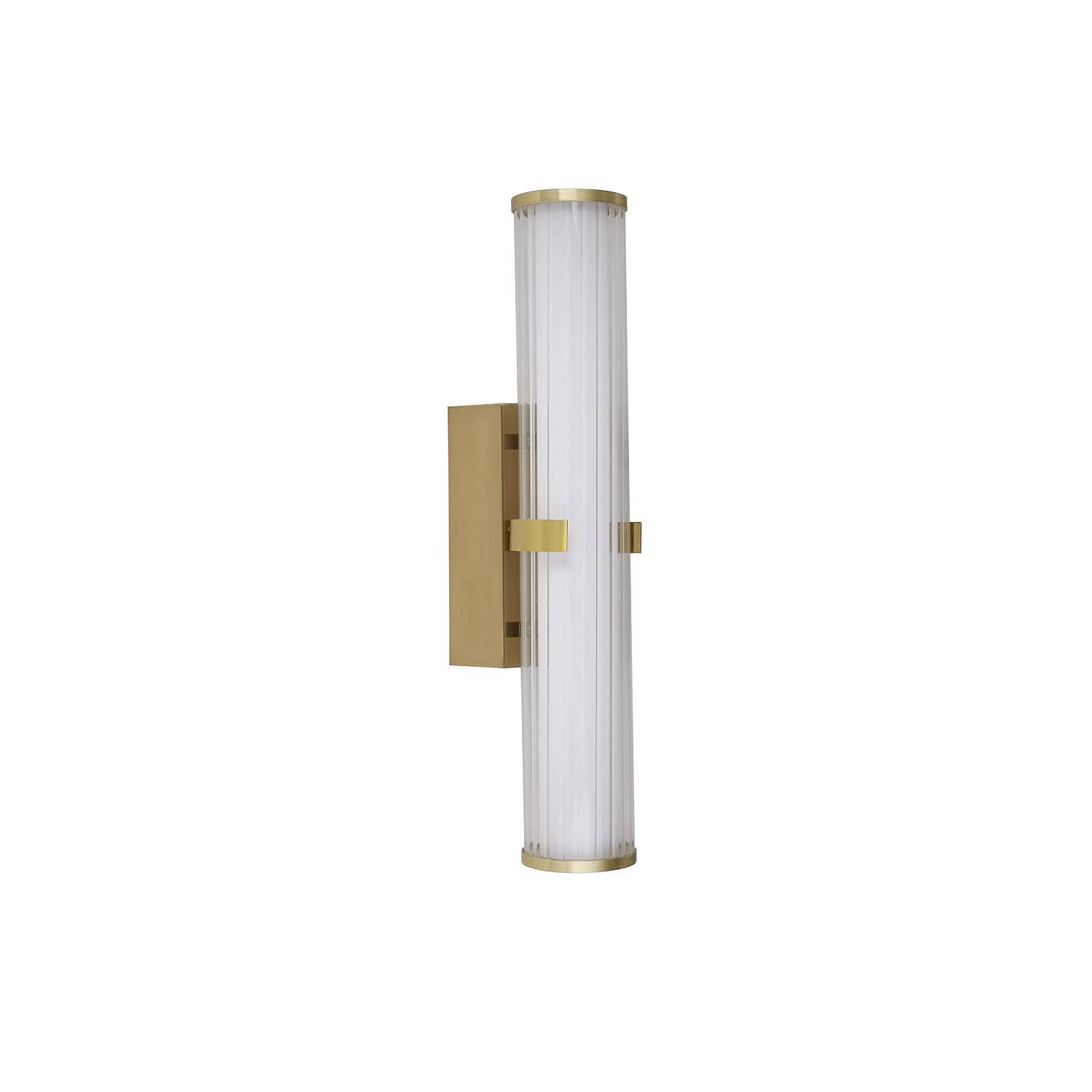Applique Moderna Morsetto Acciaio Oro Vetro Bianco Led 19W 3000K 63125-1GO