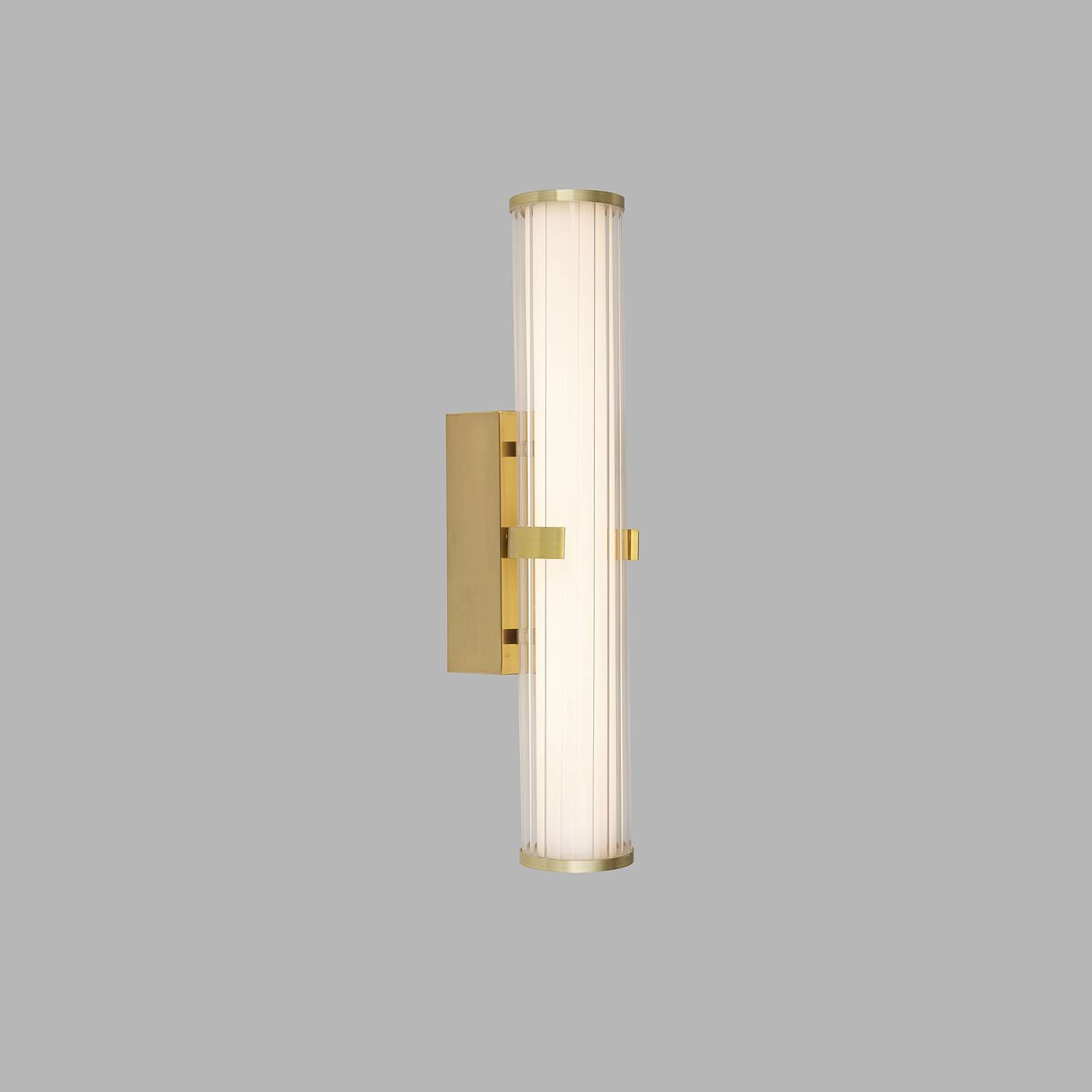 Applique Moderna Morsetto Acciaio Oro Vetro Bianco Led 19W 3000K 63125-1GO