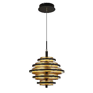 Lampadario Contemporaneo Alveare Acciaio Nero Alluminio Ottone Led 33,9W 2700K