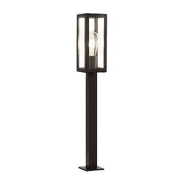 Paletto Da Esterno Contemporaneo Scatola Acciaio Nero 1 Luce E27 Paletto Da Esterno Contemporaneo Scatola Acciaio Nero 1 Luce E27