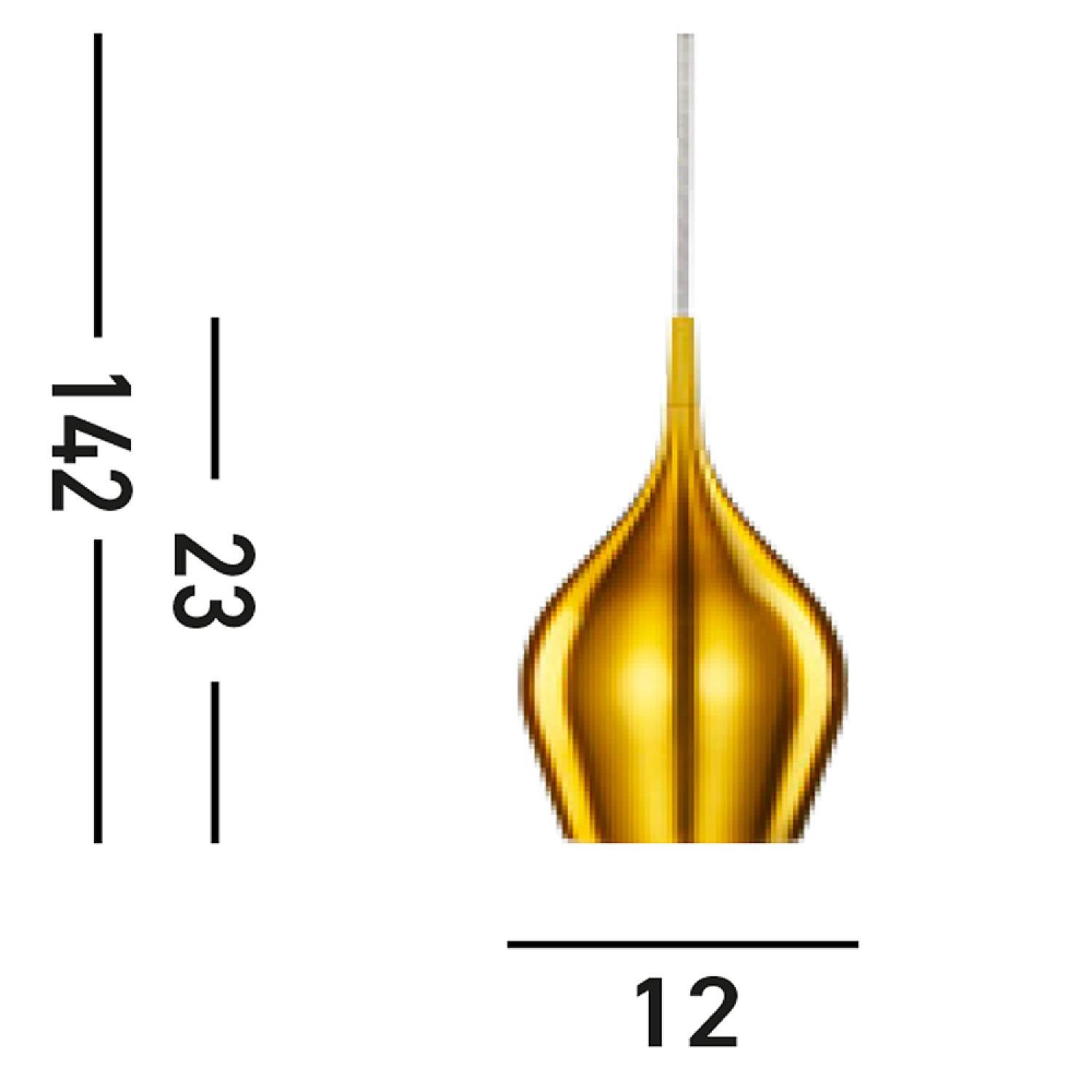 Lampadario Contemporaneo Vibrante Alluminio Oro 12 Luci E14 6461-12GO