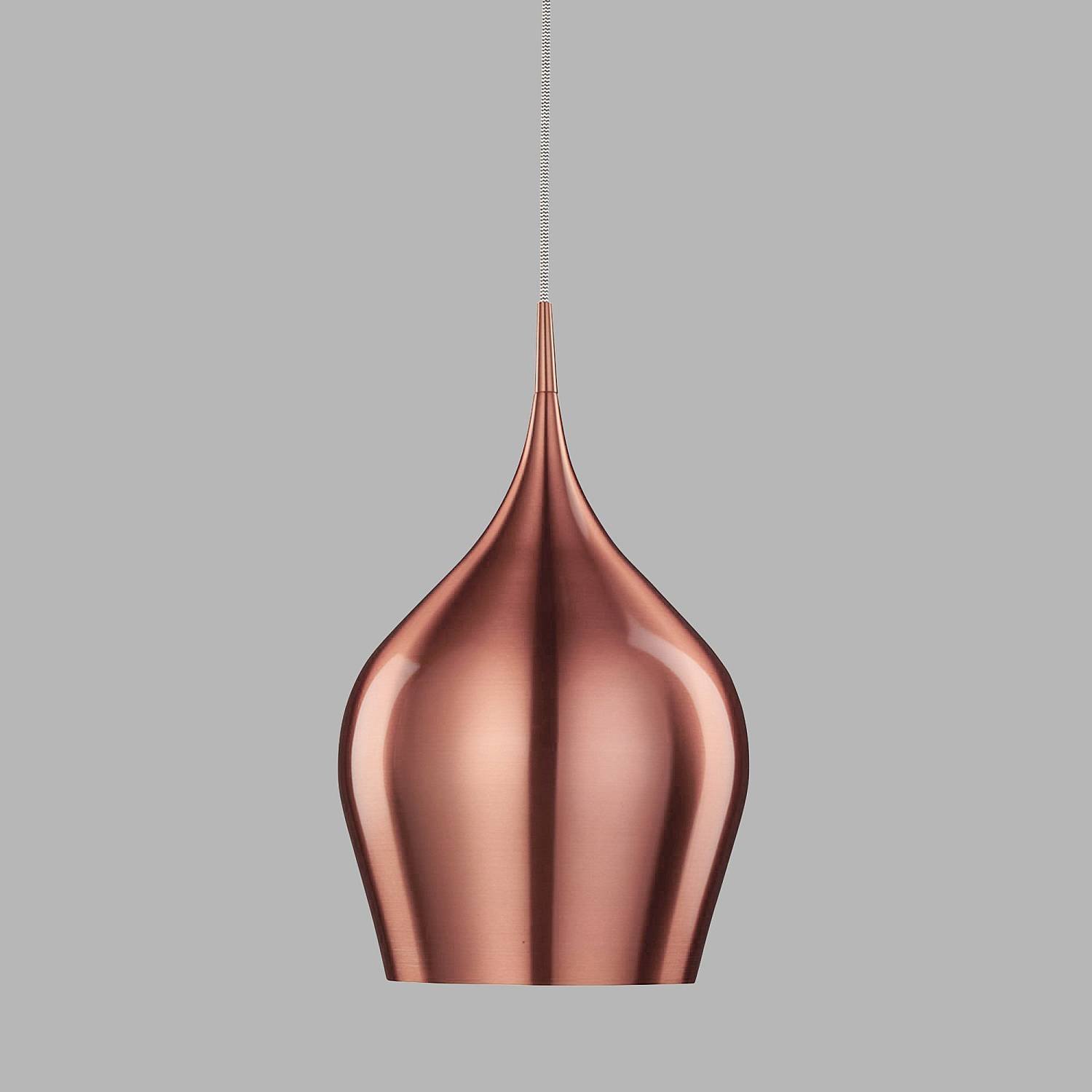 Sospensione Contemporanea Vibrante Alluminio Rosa 1 Luce E27 6461-26CU