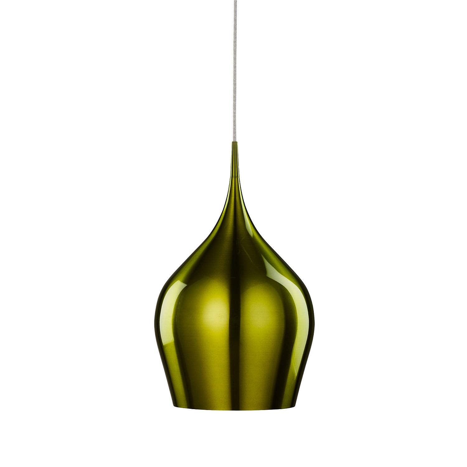 Sospensione Contemporanea Vibrante Alluminio Verde 1 Luce E27 6461-26GR