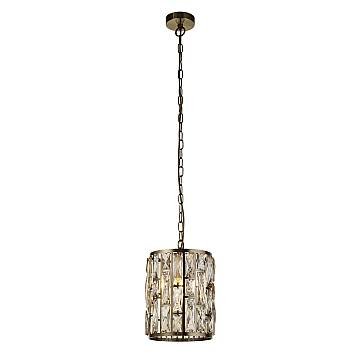 Sospensione Classico Gioiello Acciaio Ottone Vetro 1 Luce E27