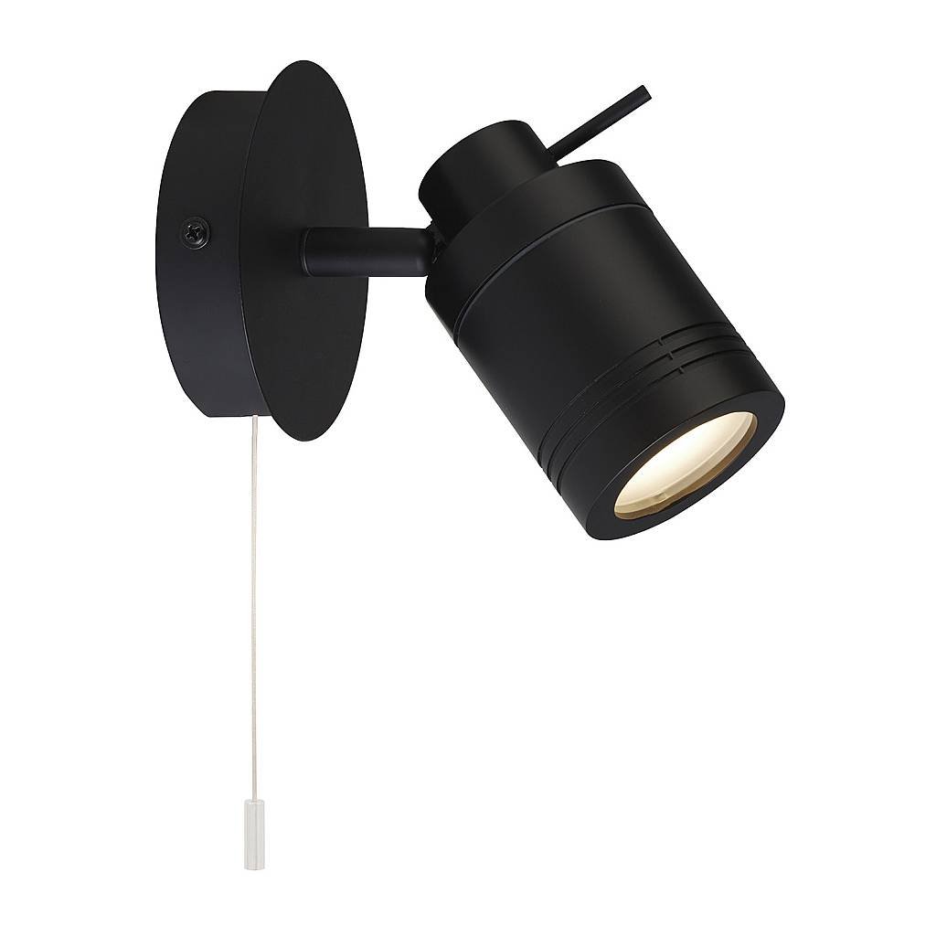Applique Contemporanea Sansone Acciaio Nero Policarbonato 1 Luce Gu10