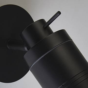 Applique Contemporanea Sansone Acciaio Nero Policarbonato 1 Luce Gu10