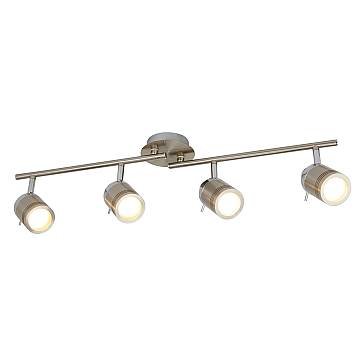 Plafoniera Contemporanea Sansone Acciaio Argento Policarbonato Cromo 4 Luci Gu10 Plafoniera Contemporanea Sansone Acciaio Argento Policarbonato Cromo 4 Luci Gu10