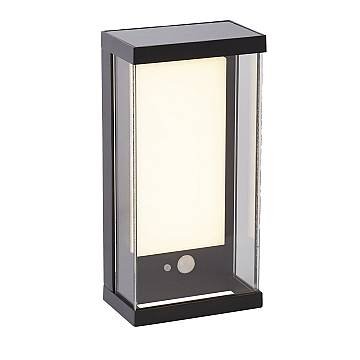 Applique Solare Alluminio Nero Policarbonato Bianco Led 2W 3000K Verticale Applique Solare Alluminio Nero Policarbonato Bianco Led 2W 3000K Verticale